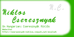 miklos cseresznyak business card